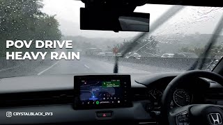 Heavy Rain on Driving Sounds at 2022 All New Honda HRV SE  Honda Vezel POV drive [upl. by Collbaith]