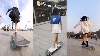 TIK TOK China Skateboard Fashion 2020Long Board Moment Compilation Divertido [upl. by Dhu]