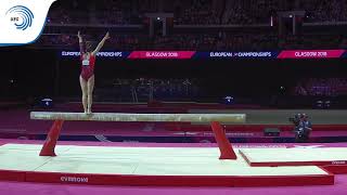 Pauline SCHAEFER GER  2018 Artistic Gymnastics Europeans beam final [upl. by Awahsoj386]