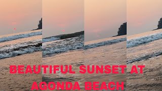 BEAUTIFUL AGONDA SUNSET FULL VIDEO WITH BEACH WAVES⛱️🏜️🌅🌄 [upl. by Gladdie10]