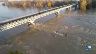 La piena del fiume Po a Piacenza il 26 novembre 2019 [upl. by Bobbee]