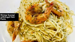 Shrimp Scampi with Angel Hair Pasta  Very Quick amp Easy Recipe for Dinner [upl. by Nikaniki]