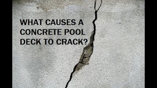 What makes a pool deck crack [upl. by Nicram478]