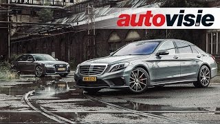 Audi S8 Plus versus MercedesAMG S 63 Review  By Autovisie TV [upl. by Kenric]