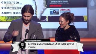 Nikolaj CosterWaldau Delivers a 5Word Speech on Behalf of Greenlandcom at the 16th Annual Webbys [upl. by Delmar]