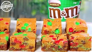 MampM COOKIE BARS  Easy Christmas desert recipe [upl. by Tanah]