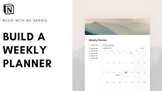 How to Build Weekly Planner in Notion   free template [upl. by Nythsa]