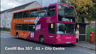 Cardiff Bus 357 Scania N230UD ZF€5 YT10UWP [upl. by Pincas]