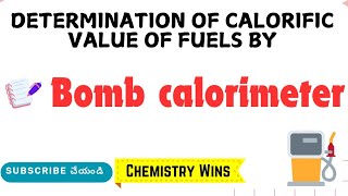 DETERMINATION OF CALORIFIC VALUE OF FUEL BOMB CALORIMETER sadhanadhananjaya CHEMISTRY WINS [upl. by Eima952]