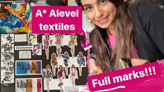 A full marks in Alevel textiles  sketchbook and tips [upl. by Lorenzo]