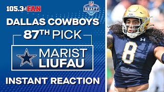 Cowboys Draft Marist Liufau Notre Dame LB With 87th Pick  NFL Draft 2024 [upl. by Carnay993]