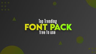 Top 10 Fonts  Graphic Design Fonts  Fonts Pack Free Download [upl. by Wilscam163]