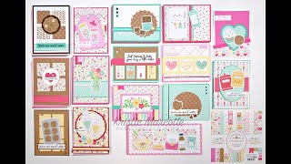 Doodlebug Design  Made with Love  34 cards from one 6x6 paper pad [upl. by Nelhsa652]