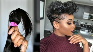 Short Hair Transformation 6  Braid in Bundles  No glue No damage [upl. by Ttezzil]