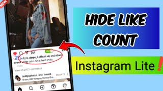 HIDE INSTAGRAM LITE LIKES COUNTS EASILY UPDATED WAY [upl. by Arria]