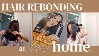 Self Hair Rebonding at Home [upl. by Macegan]