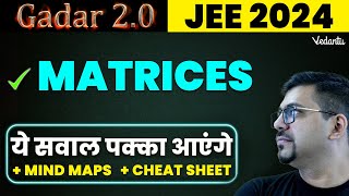 Matrices Class 12 JEE PYQs  JEE 2024 Maths New Syllabus  Class 12 Maths  Harsh Sir VedantuMath [upl. by Alban]