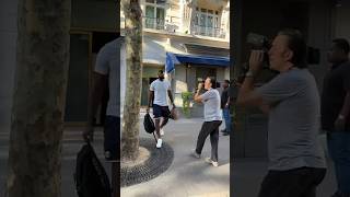 Fans in Paris Get HYPE as Team USA Departs for the Gold Medal Game 🇺🇸 [upl. by Suivatal]