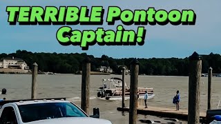 Avoid This Reckless Pontoon Captain at All Costs Unbelievable Boat Ramp Chaos [upl. by Yrelav69]