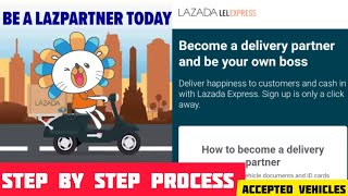 LAZADA DELIVERY PARTNER  PAANO MAG APPLY as Lazada Rider or Driver 2020 [upl. by Roda]