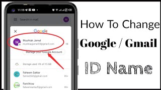 How to Change Gmail ID Name on Mobile Phone  Change Google account Name in Your Smartphone [upl. by Trilbi972]