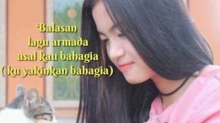 balasan lagu armadaasal kau bahagia fingerstyle coverlirik [upl. by Anaicul398]