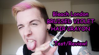 Bleach London BRUISED VIOLET HAIR CRAYON TestReview [upl. by Shana]