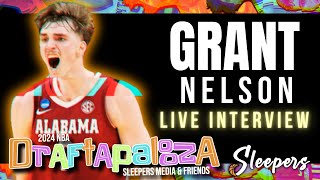 Grant Nelson Interview  Alabama star joins the NBA Draft Live Show [upl. by Anohr]