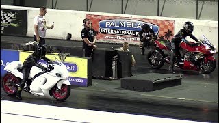 Hayabusa vs Ninja  superbikes drag racing [upl. by Yot]