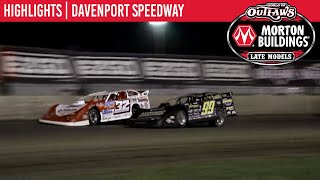 World of Outlaws Morton Buildings Late Models Davenport Speedway May 30th 2020  HIGHLIGHTS [upl. by Wylde]