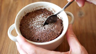 電子レンジで2分 絶対に失敗しない！チョコカップケーキの作り方｜2 minutes in microwave Super easy Chocolate Mug Cake Recipe [upl. by Ewens]