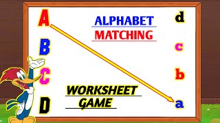 matching the letters with alphabet  lkg ukg matching worksheets  Alphabets matching worksheets [upl. by Ardle341]