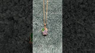 Rose gold American diamonds pendant set youtubeshorts indianfashionbrand indianfashion [upl. by Anavoj]