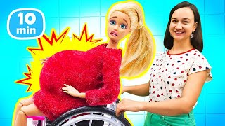 È lora di andare in ospedale con Barbie incinta Video con i giocattoli Barbie Compilation [upl. by Darwen534]