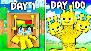 I Survived 100 Days as a SPRUNKI in Minecraft [upl. by Layla725]