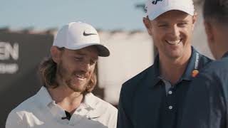 Open 2018  Beach Golf Championship With Justin Rose and Tommy Fleetwood  Turkish Airlines [upl. by Elyl]