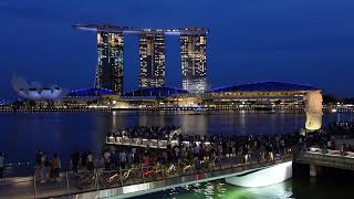 Singapore Merlion Park Evening [upl. by Damali]