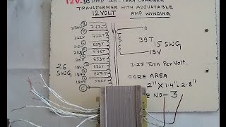 12V 10 AMP Battery Charger Transformer With Adjustable AMP Winding Easy At Home YT44 [upl. by Eileen517]