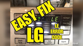 LG Front Load Washer LE Error code Repair Tutorial How To Fix [upl. by Ociral]