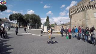 NO WOMAN NO CRY street MUSICIAN in RomeItaly [upl. by Yendahc]