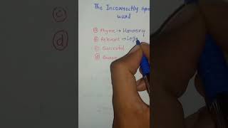 The incorrectly spelt word english grammar vocabulary ssc mts upsc ntpc [upl. by Eanel]