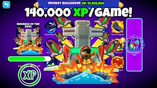 UPDATED Monkey Buccaneer xp farm for Paragon  BTD 6 [upl. by Allx466]