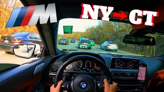 Cutting up in a CRAZY rally from NY to CT  POV Drive in BMW M6 [upl. by Hummel]