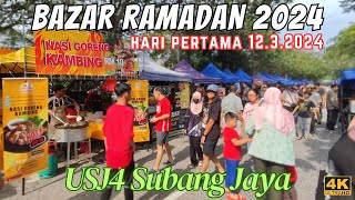 Bazaar Ramadan 2024  USJ4 Subang Jaya  Food journey on the 1st day of Ramadan 4K [upl. by Iat971]