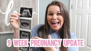 9 WEEK PREGNANCY UPDATE and ULTRASOUND [upl. by Woermer]