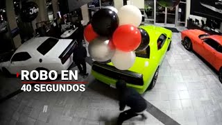 Roban varios autos deportivos en tan solo 40 segundos [upl. by Yolanthe336]