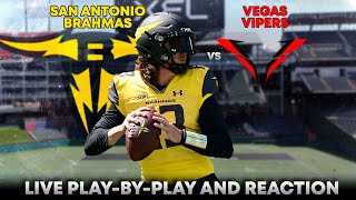 Brahmas vs Vipers XFL Live Play by Play amp Reaction [upl. by Paquito334]