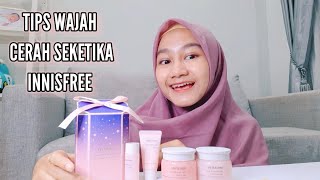 TIPS MENCERAHKAN WAJAH SEKETIKA PAKAI TONE UP CREAM DARI INNISFREE JEJU CHERRY BLOSSOM  REVIEW [upl. by Olotrab]