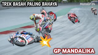 GP Mandalika 🔥 Trek Basah Banyak Yang Crash ‼️ Test MotoGP24 Snapdragon 870 [upl. by Wieche]