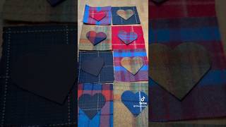 Making patches out of plaid scarvessustainablefashion slowfashion upcyclingfashion [upl. by Paola245]